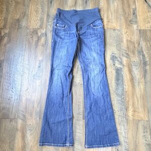 Maternity flared denim jeans size 2 regular natural fibers cotton denim in Blue